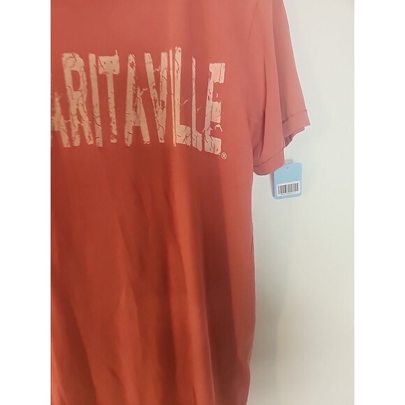Margaritaville Shirt Mens Size Medium Peach Orange Color Graphic Shirt - Picture 5 of 8